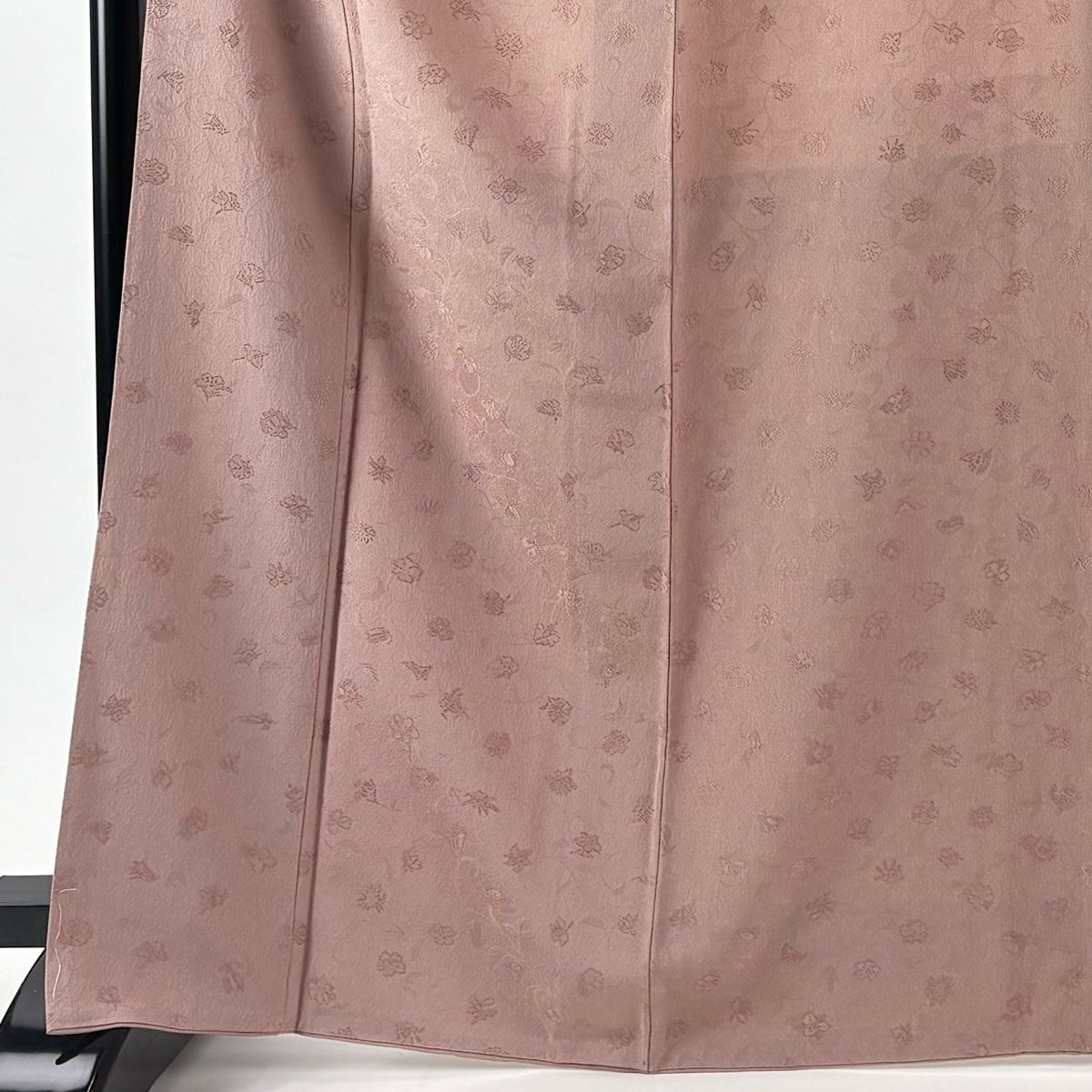 色無地 身丈168 cm 裄丈67.5 L 袷 名古屋帯セット 地紋 薄小豆 正絹 秀品