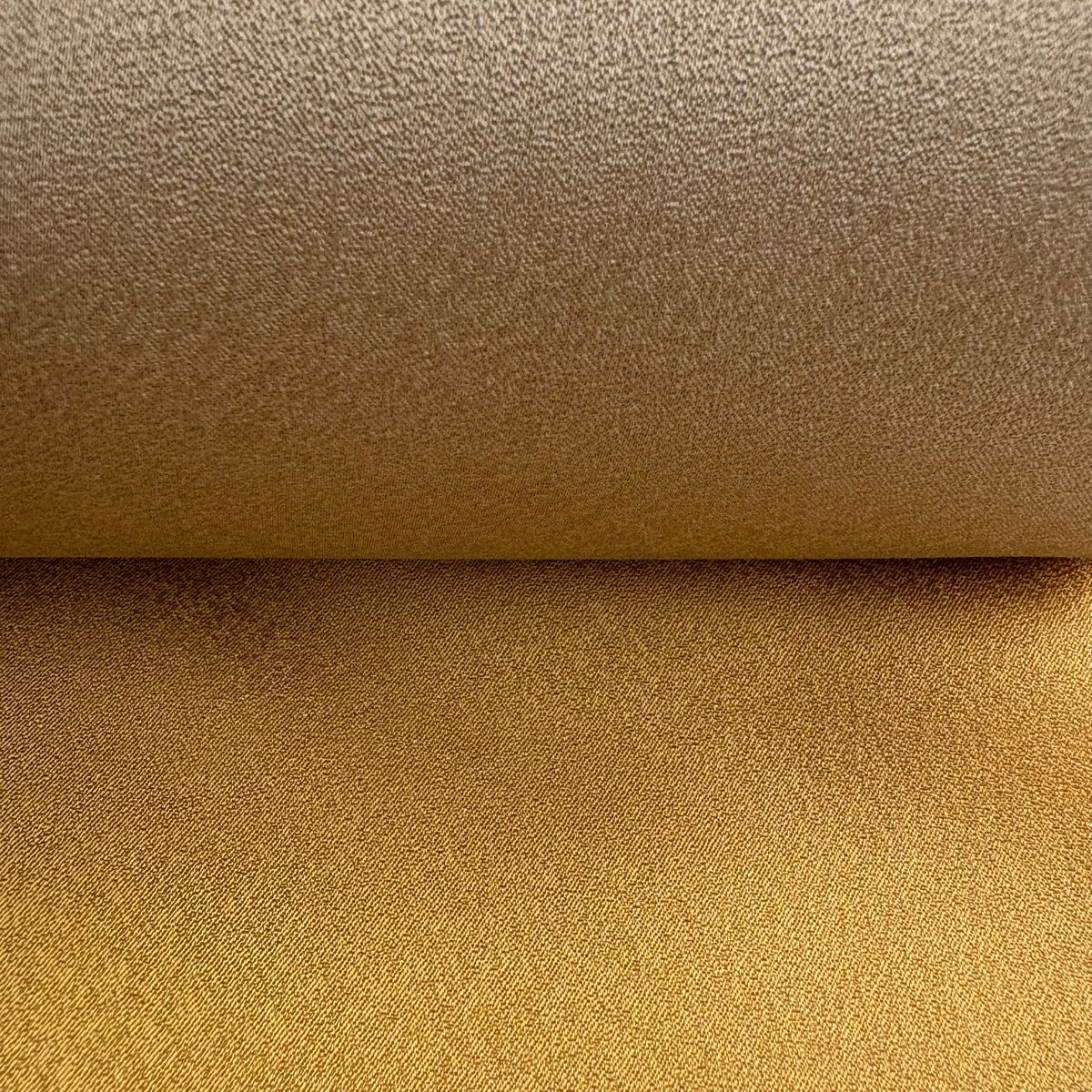 反物 秀品 色無地 堅牢染 家紋付き 地紋 山吹色 正絹