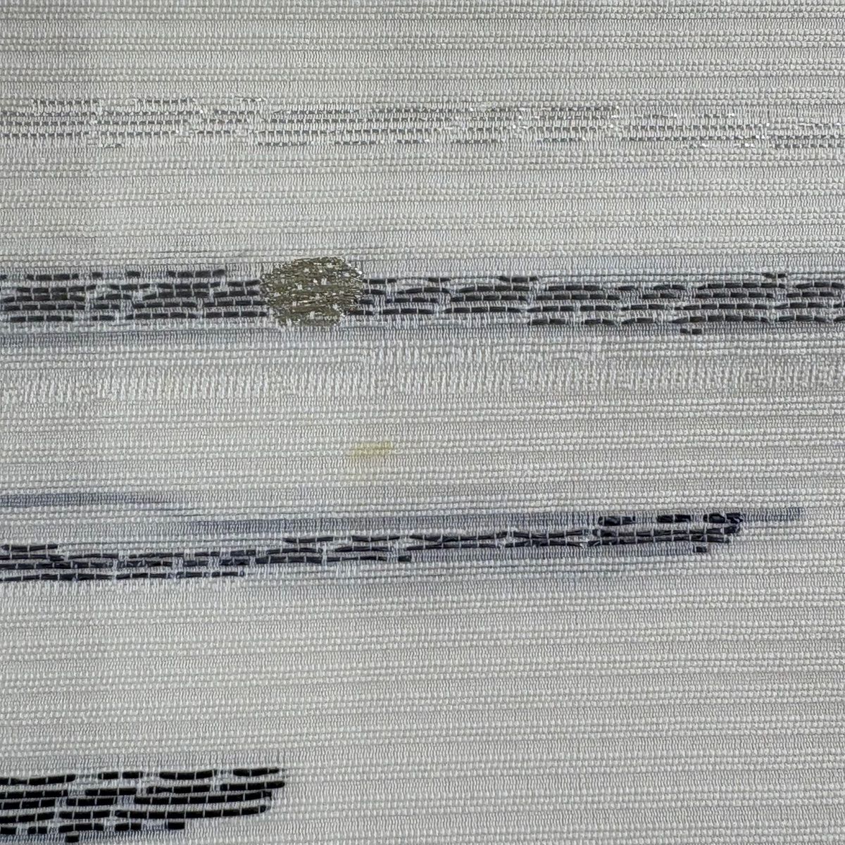 名古屋帯 秀品 夏帯 段縞 金銀糸 クリーム 正絹 【中古】 - メルカリ