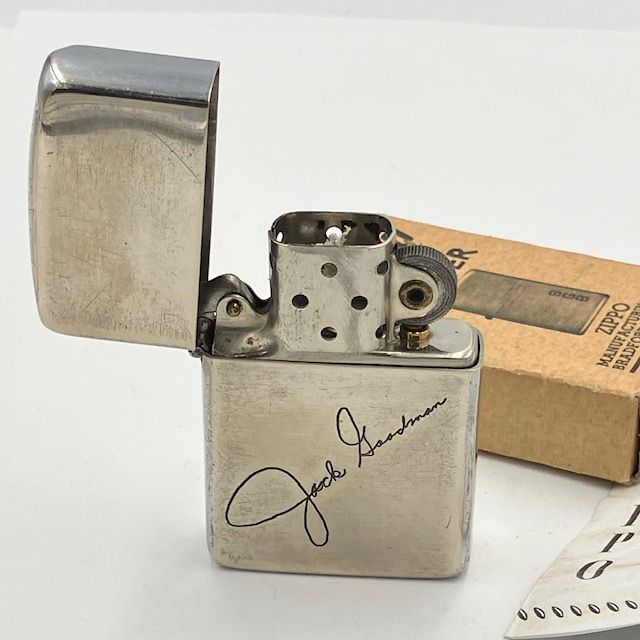 ZIPPO ビンテージ ジッポー 1946年前期 58ｍｍロングトールケース ニッケルシルバー ３バレル 水平歯 14穴