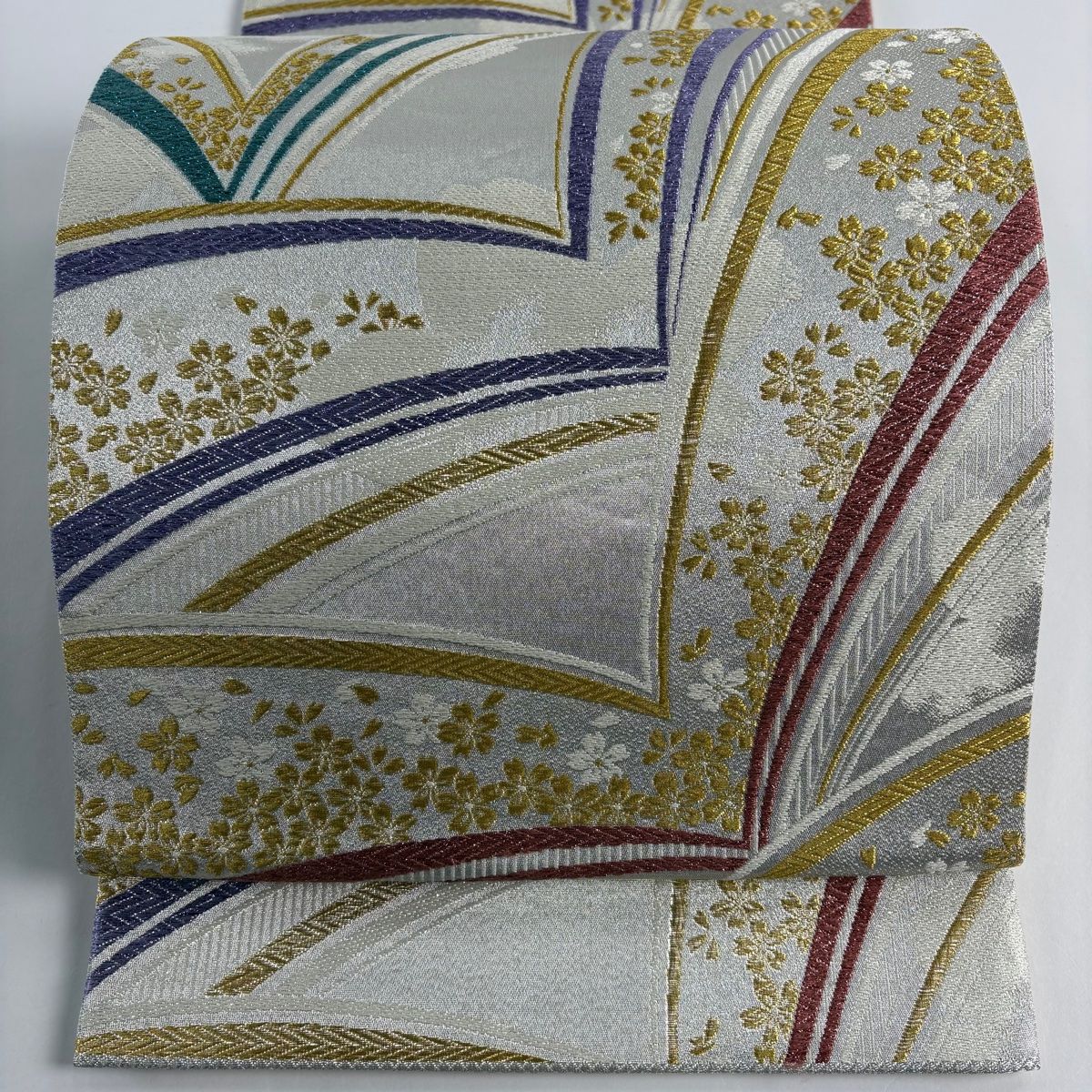 袋帯 六通 紬地 月 満月 幾何学 金糸 スーパー京ガード加工済 袋帯 六通 紬地 月 満月 幾何学 金糸 スーパー京ガード加工済 袋帯 六