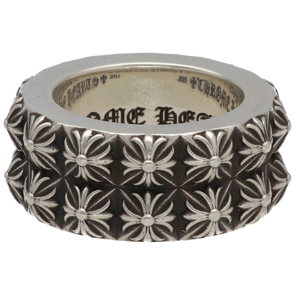 CHROME HEARTS クロムハーツ ピートパンクダブルロウリング 22号 SV 925 シルバー 指輪 RS