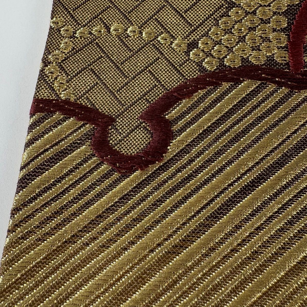 袋帯 秀品 雪輪青海波 金糸 金色 六通 正絹 【中古】 - メルカリ