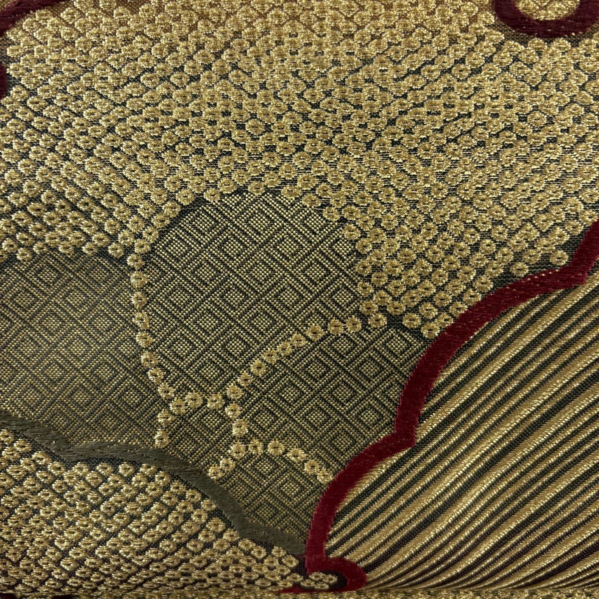 袋帯 秀品 雪輪青海波 金糸 金色 六通 正絹 【中古】 - メルカリ