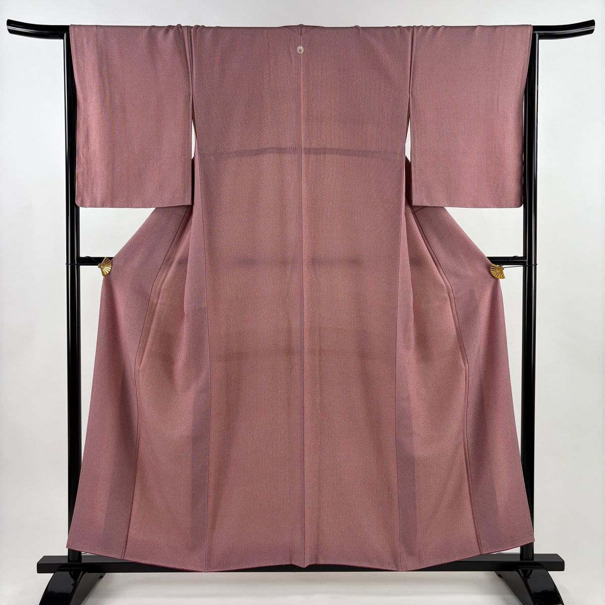 江戸小紋 身丈155cm 裄丈65cm M 袷 落款 万筋 ピンク 正絹 秀品 一つ紋