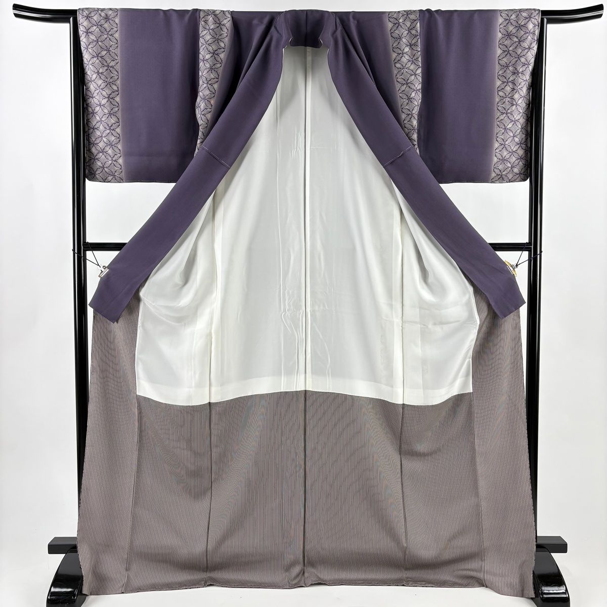 【未使用　トールサイズ】東レシルック　単衣　江戸小紋　鳳凰　裄丈71 身丈176 未使用トールサイズ】東レシルック単衣江戸小紋鳳凰裄丈71 身丈176