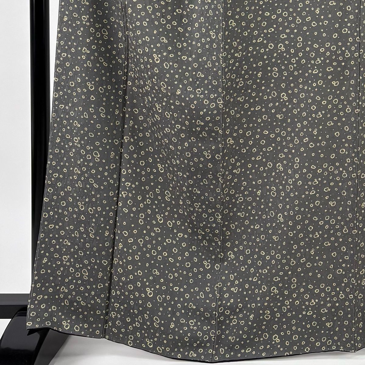 小紋 身丈166.5 cm 裄丈66.5 M 袷 幾何学模様 灰色 正絹 秀品