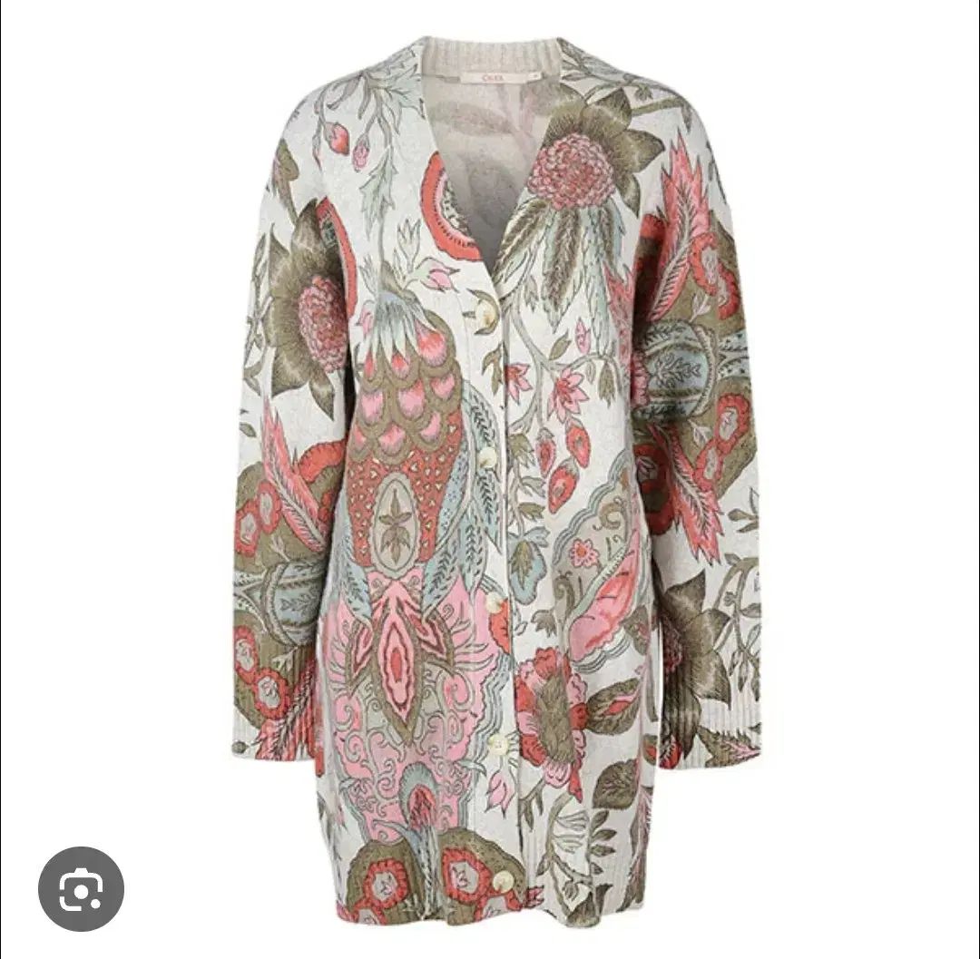 OILILY オイリリー フローラル パータン ニット カーディガン L サイズ