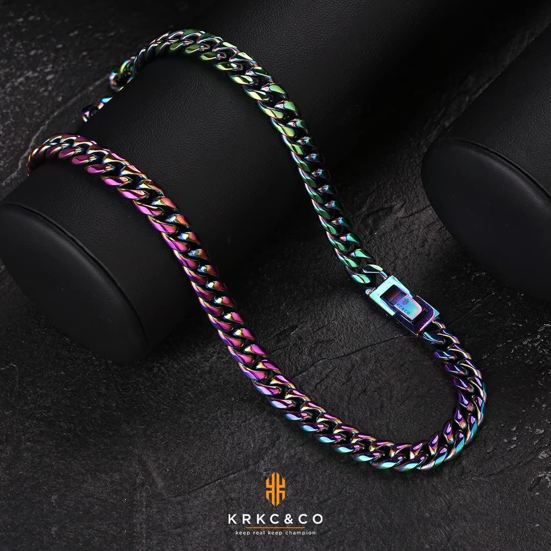 メンズ 喜平ネックレス マイアミキューバンチェーン 幅8/10mm