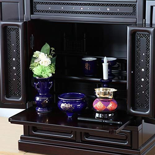  仏具セット 瑠璃色 金蓮 ルリ 陶器 5点 おりんセット 香炉灰 マッチ付 モダ 仏具 その他 冠婚葬祭 宗教用品