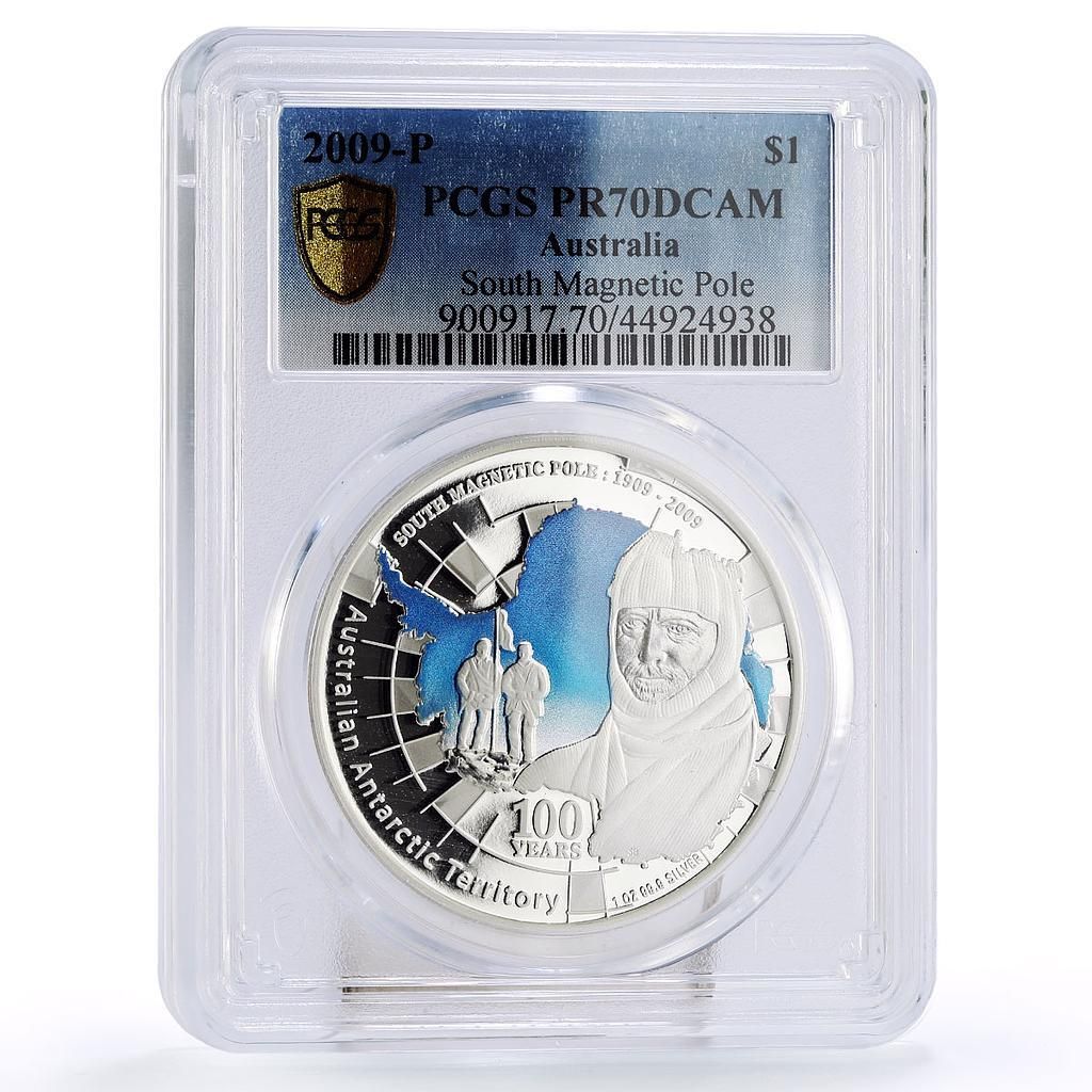 アトラリア 1ドル 南極南磁極 PR70 PCGS 銀貨 2009年 - メルカリ