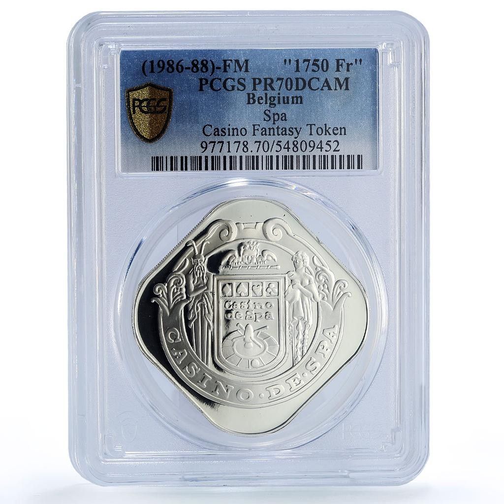 トークン 韓国 カジノ パラダイス アンティーク  メダル 外国 ベルギー スパ カジノ ファンタジー トークン 1750 フラン PR70 PCGS