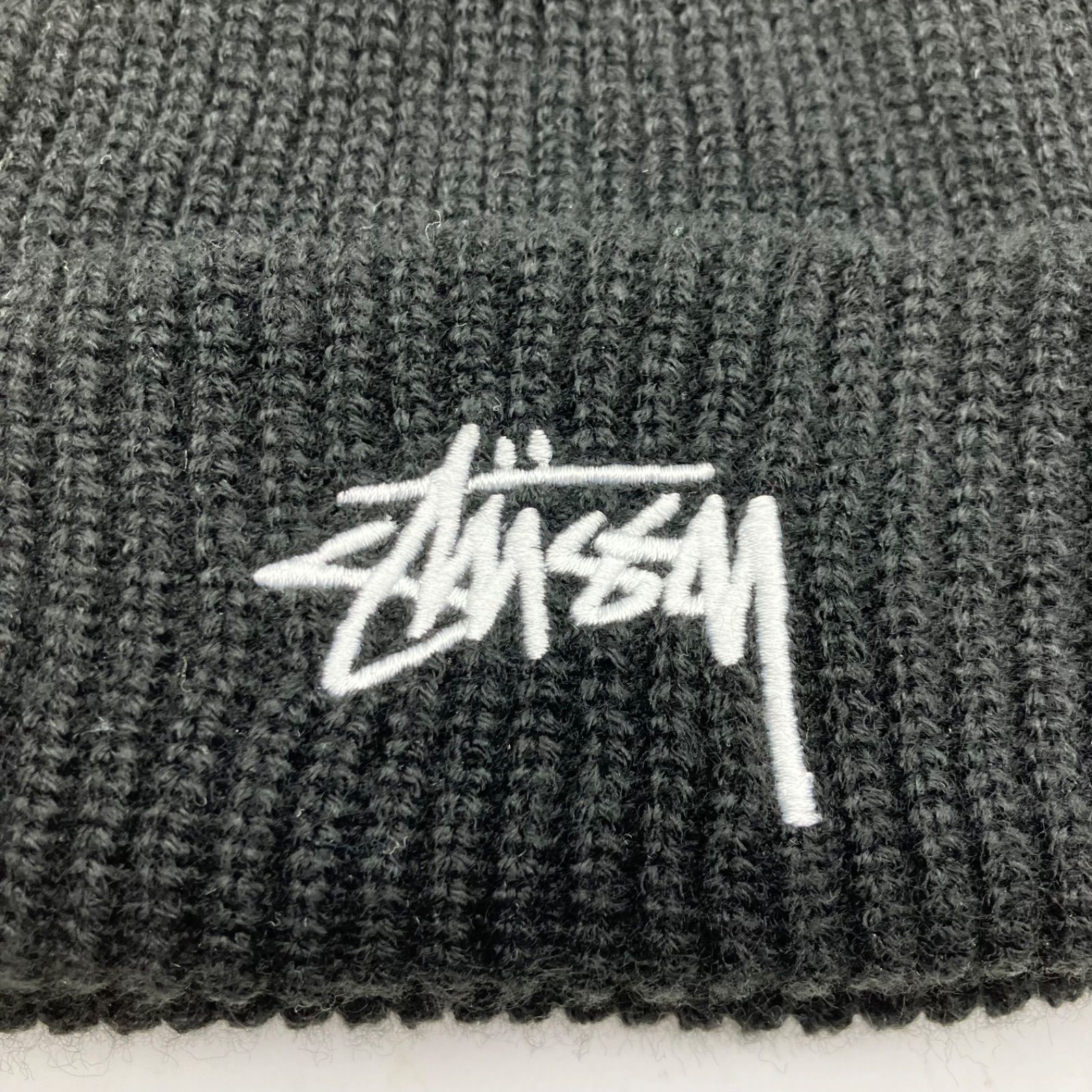 STUSSY ステューシー ニット帽 ニットキャップ ビーニー 帽子 ブラック