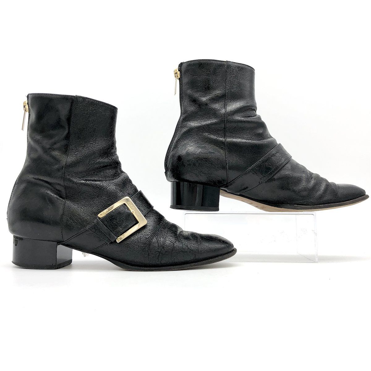  JIMMY CHOO ブーツ 本革 ブラック 2309 A その他 ブーツ