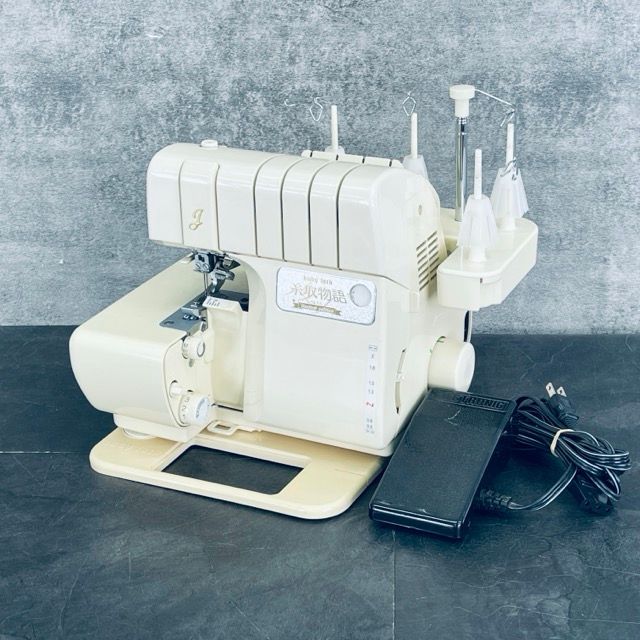 ロックミシン JUKI ジューキ boby lock ベビーロック 糸取物語 BL 66 ペダル付き 手芸 ハンドクラフト 514985