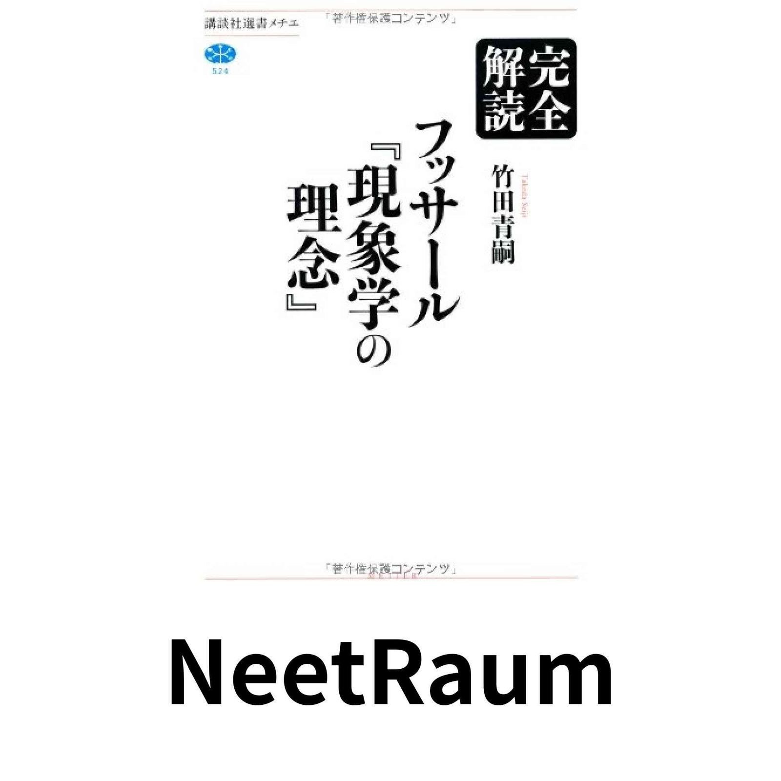 完全解読フッサール「現象学の理念」 (講談社選書メチエ 524) 竹田 青