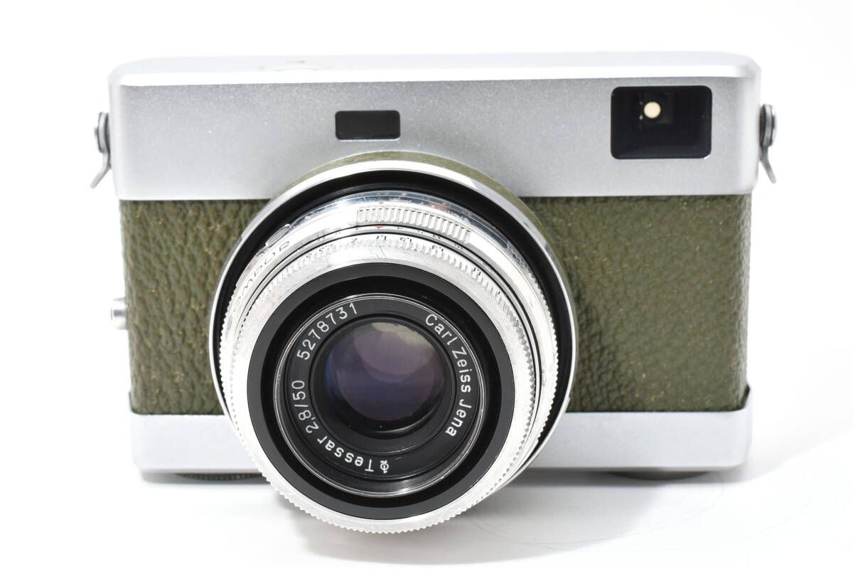 ヴェラ WERRA Carl Zeiss Jena Tessar 50 mm F 2 8 オリーブ コンパクトフィルムカメラ L 20 7066
