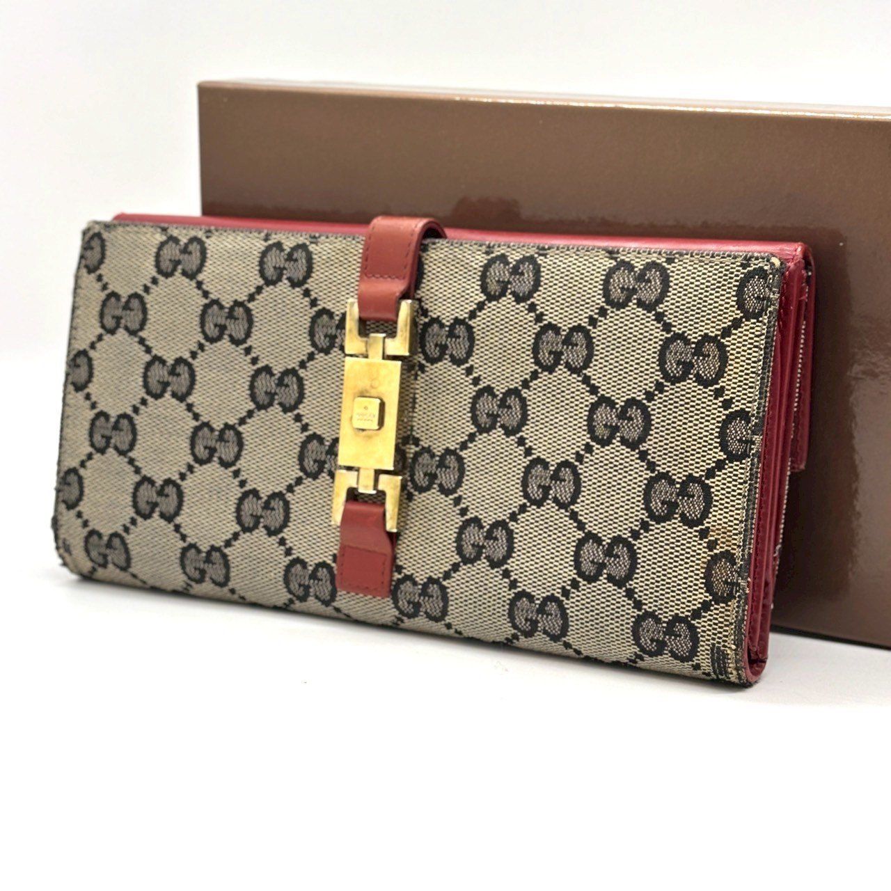ヴィンテージに宿る色気】 GUCCI グッチ ジャッキー金具 長財布 GG