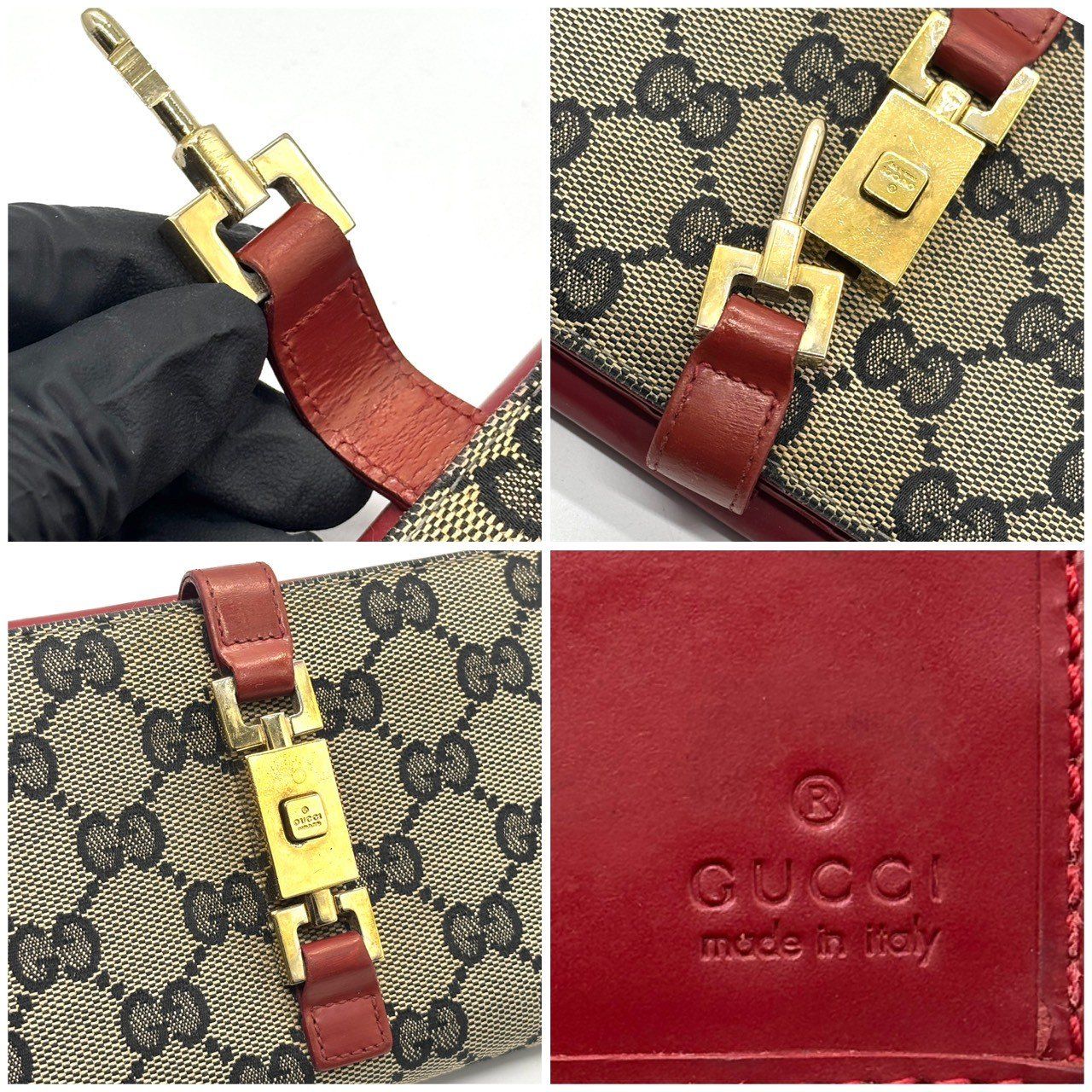 ヴィンテージに宿る色気】 GUCCI グッチ ジャッキー金具 長財布 GG