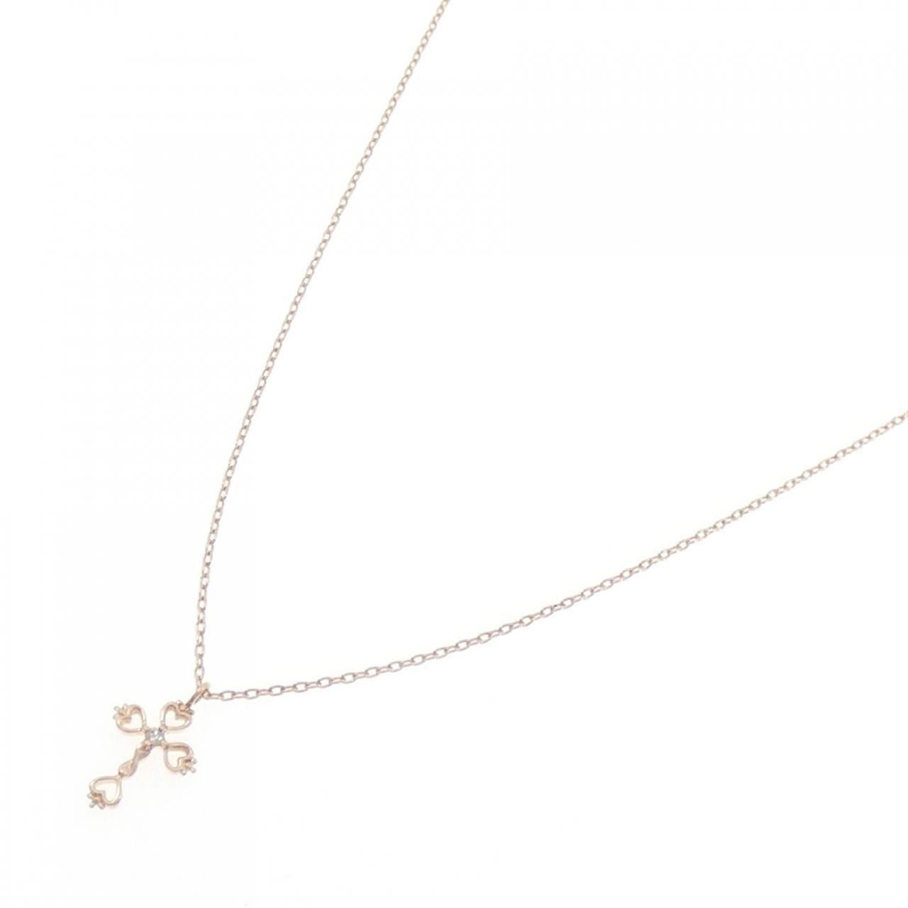 K10PG クロス ダイヤモンド ネックレス - メルカリ