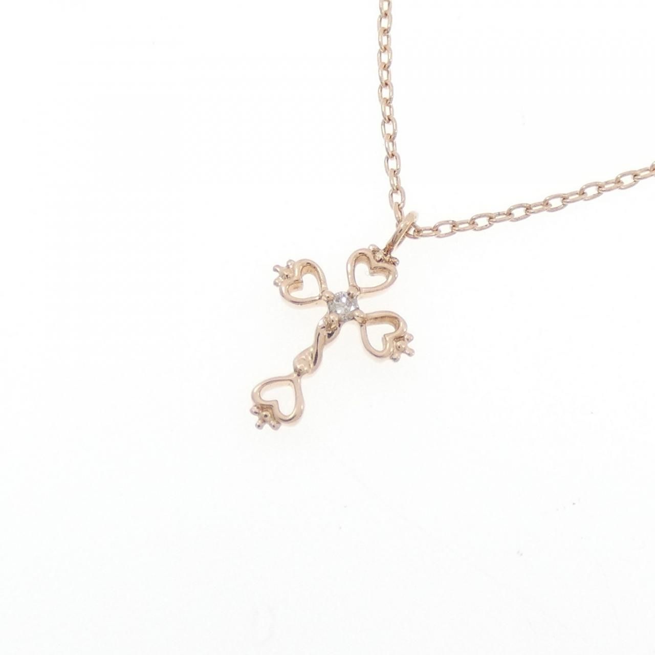 K10PG クロス ダイヤモンド ネックレス - メルカリ