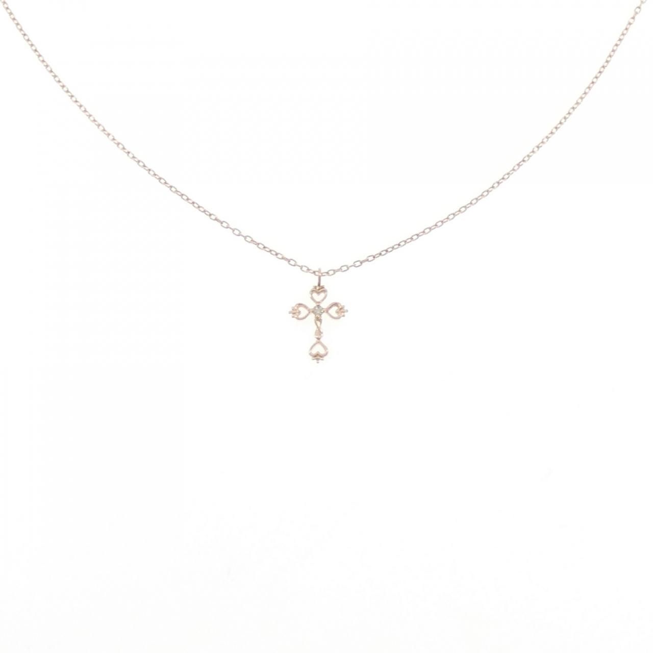 K10PG クロス ダイヤモンド ネックレス - メルカリ