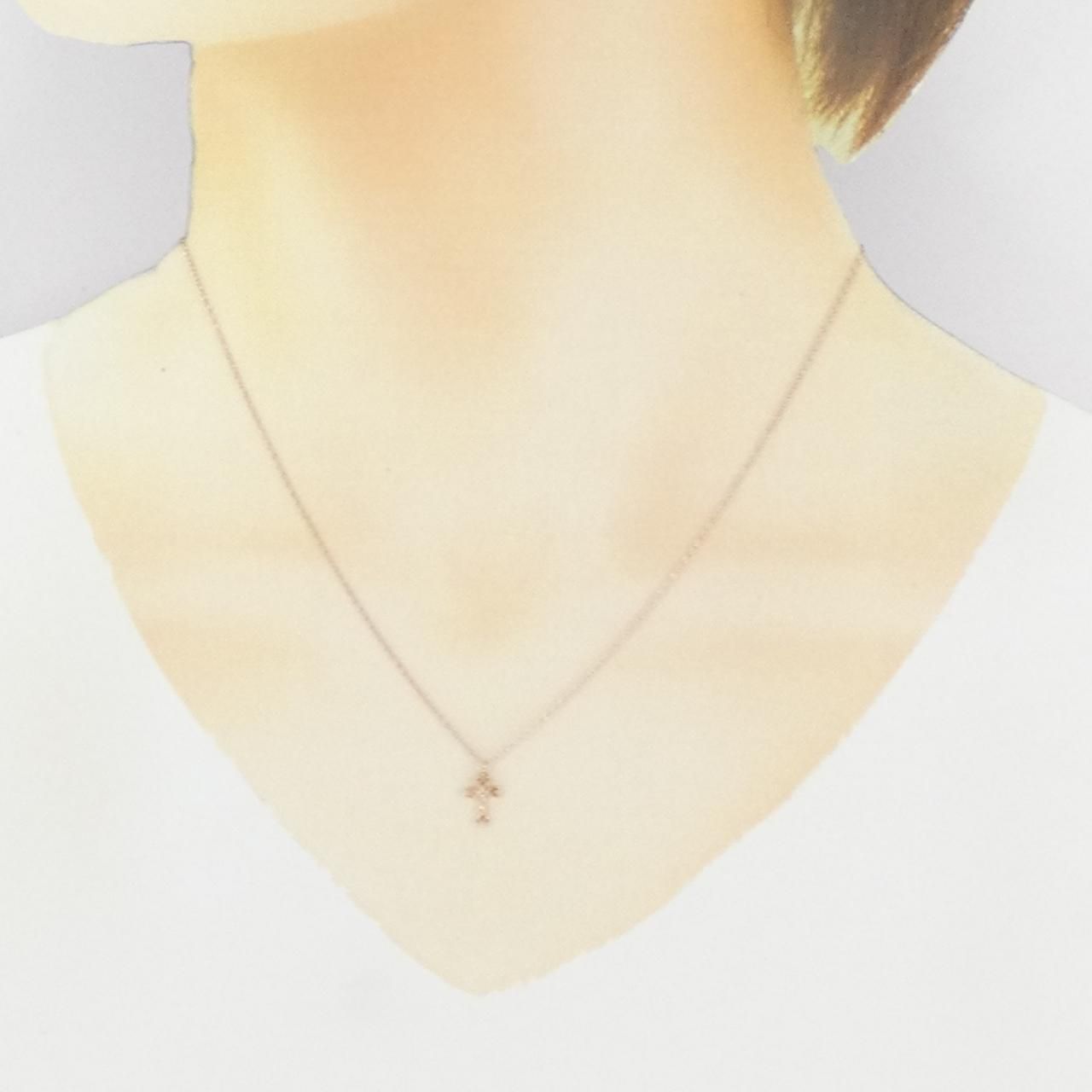 K10PG クロス ダイヤモンド ネックレス - メルカリ