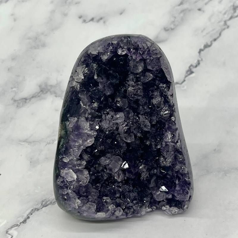 天然石　パワーストーン　アメジストジオード 193：アメジストジオード 486g 高品質 深紫 結晶ぎっしり 原石 天然石