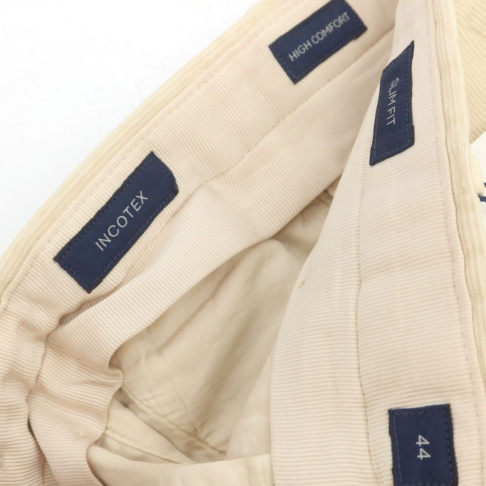 中古】インコテックス INCOTEX ストレッチ コットン 細畝 コーデュロイ