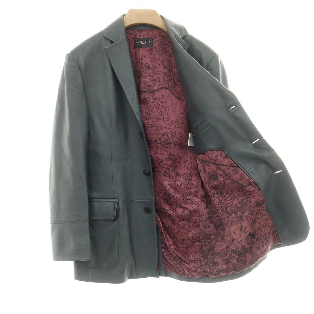 中古】ジバンシィ GIVENCHY ラムレザー 3B カジュアルジャケット