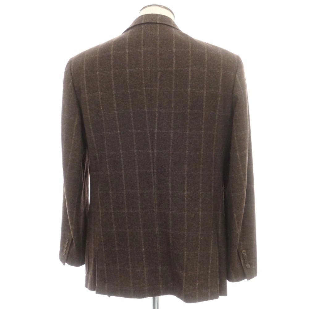 中古】ベルベスト Belvest ウールカシミヤ チェック 3B テーラード