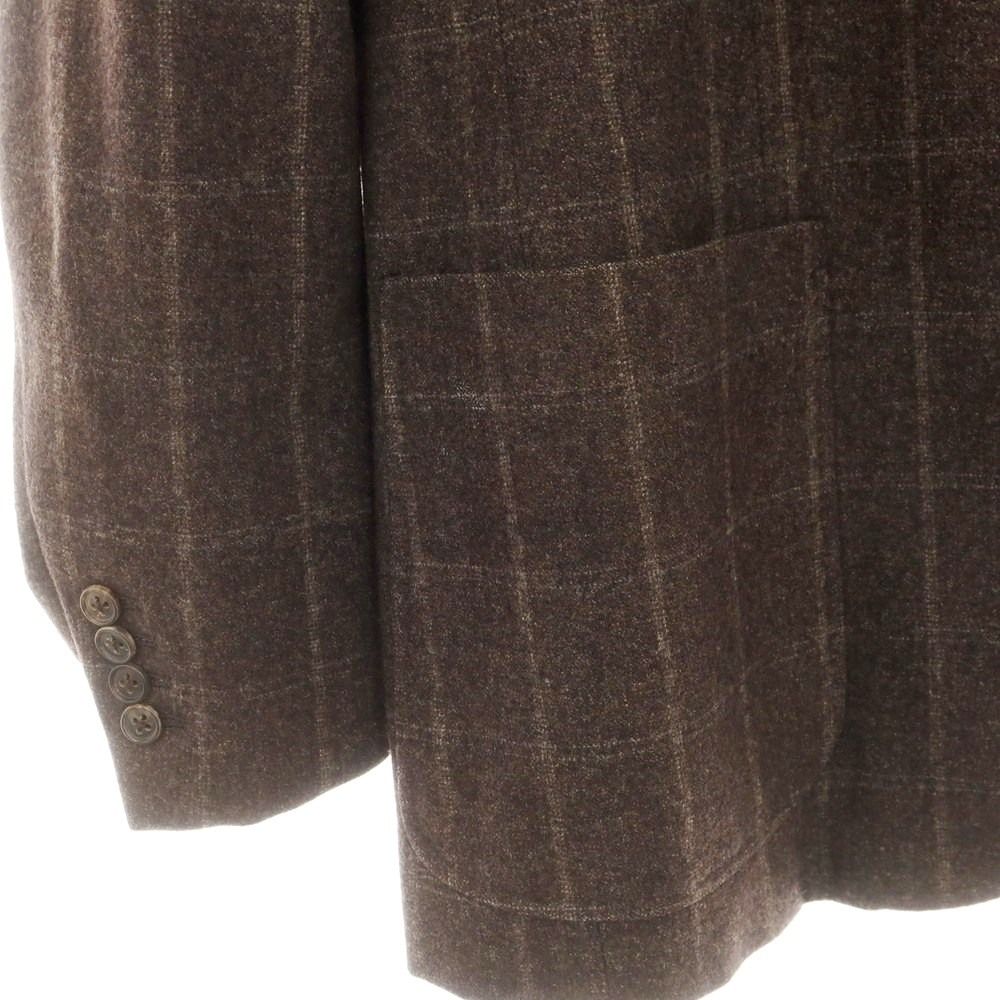 中古】ベルベスト Belvest ウールカシミヤ チェック 3B テーラード