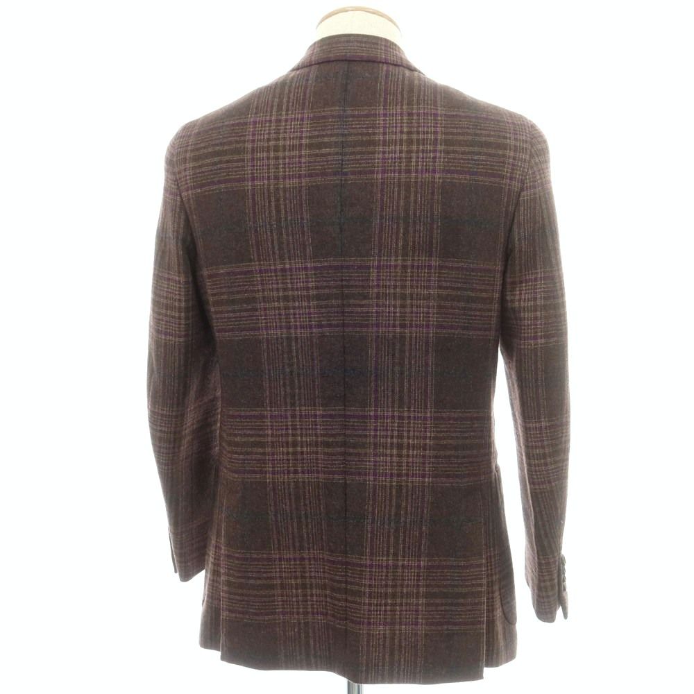中古】イザイア ISAIA ウールカシミヤ チェック 3B テーラード