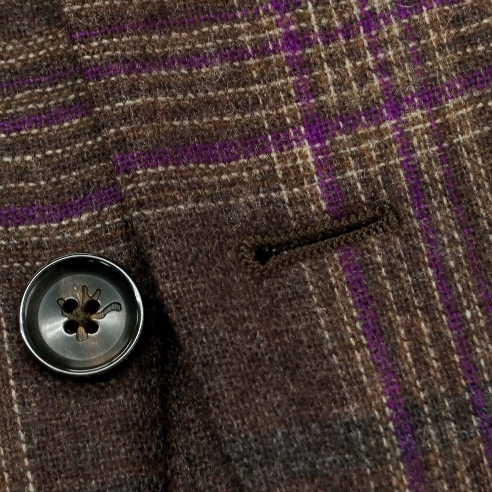 中古】イザイア ISAIA ウールカシミヤ チェック 3B テーラード