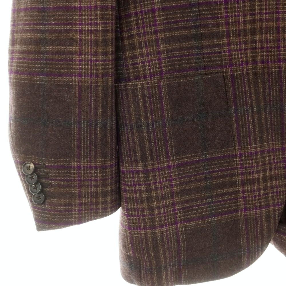 中古】イザイア ISAIA ウールカシミヤ チェック 3B テーラード