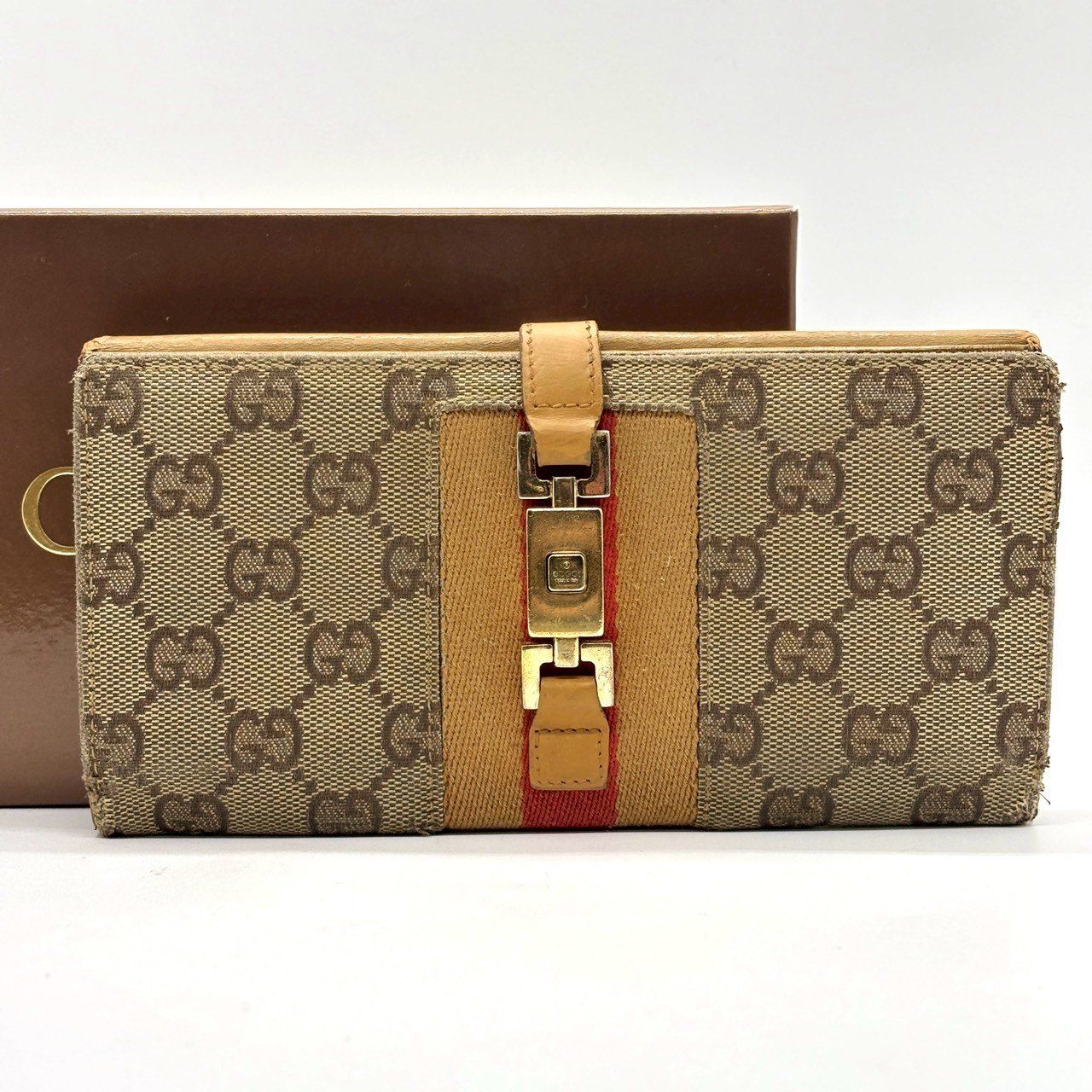 ヴィンテージに宿る存在感】 GUCCI グッチ 長財布 ジャッキー 金具 GG
