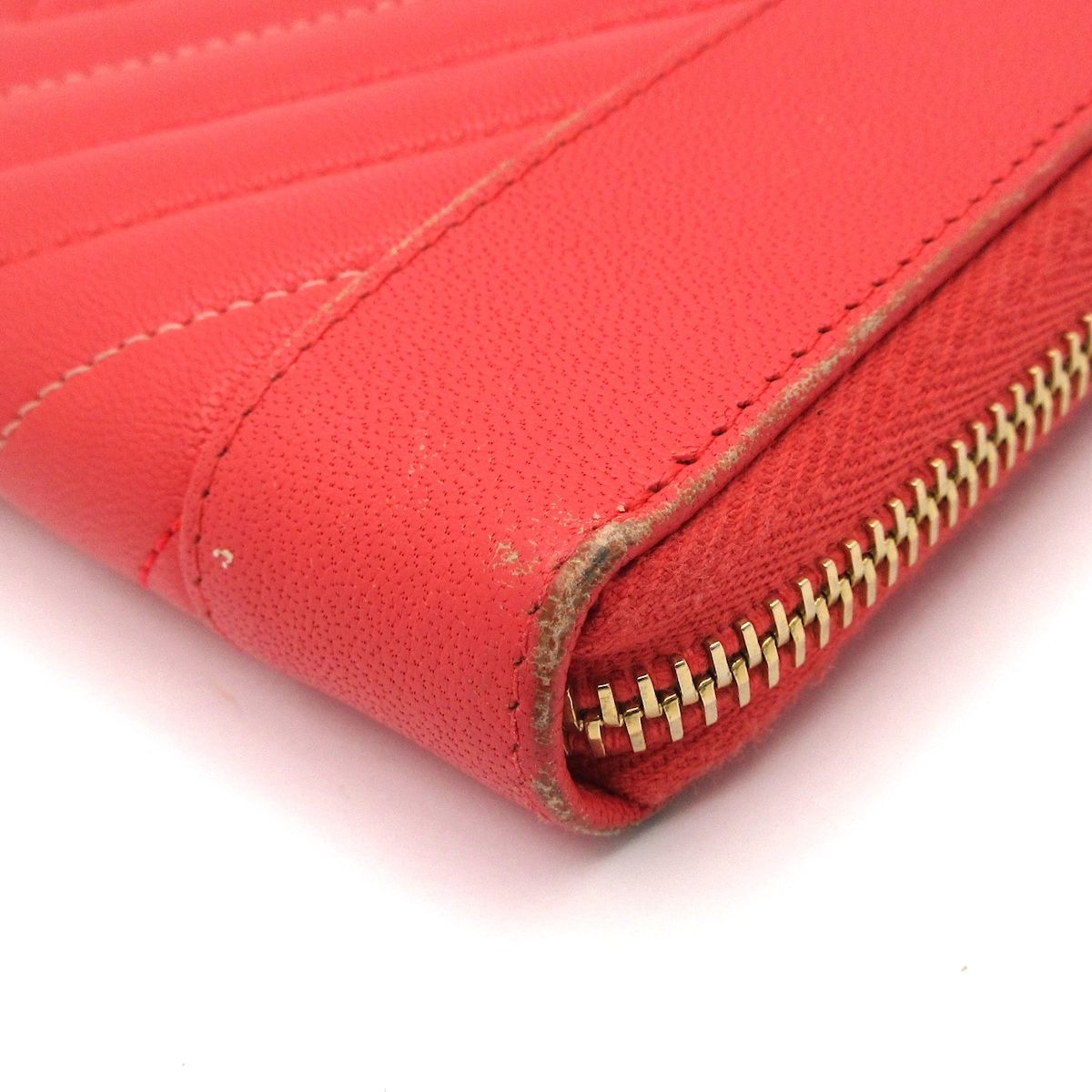 CHANEL(シャネル) 長財布 Vステッチ/マドモアゼル ピンク ラウンド