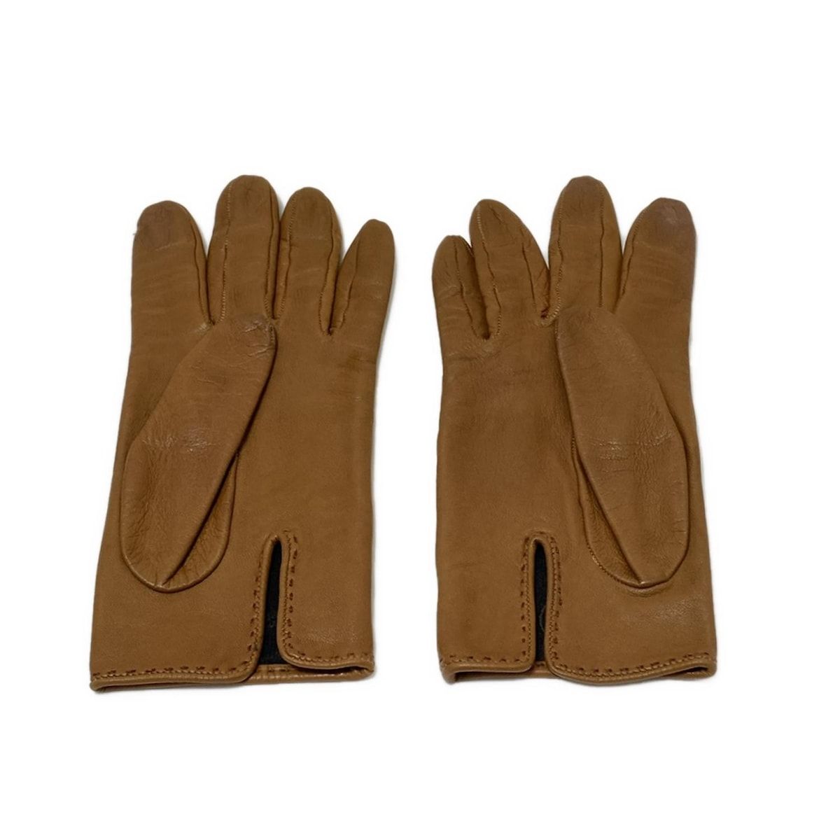 HERMES(エルメス) 手袋 7 レディース - ブラウン H刺繍 レザー - メルカリ