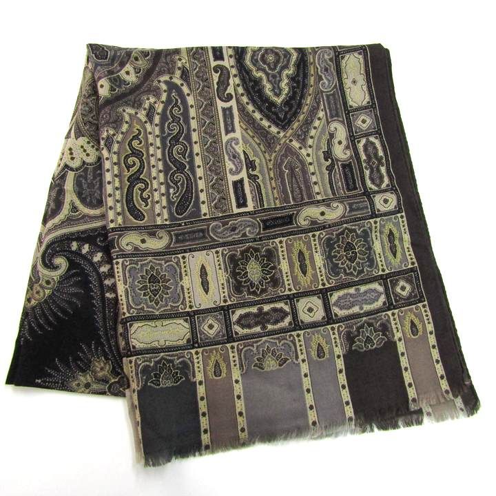 エトロ ストール ペイズリー ウール シルク混 ブランド メンズ