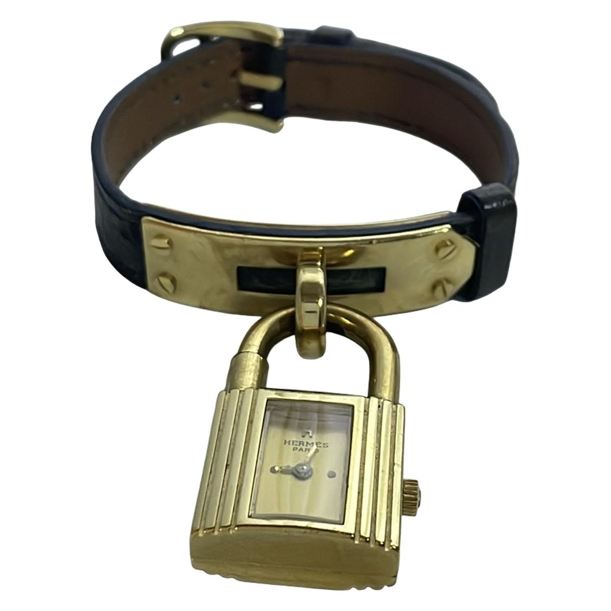 HERMES エルメス 腕時計 ケリーウォッチ レディース 〇S ゴールド金具 ゴールド