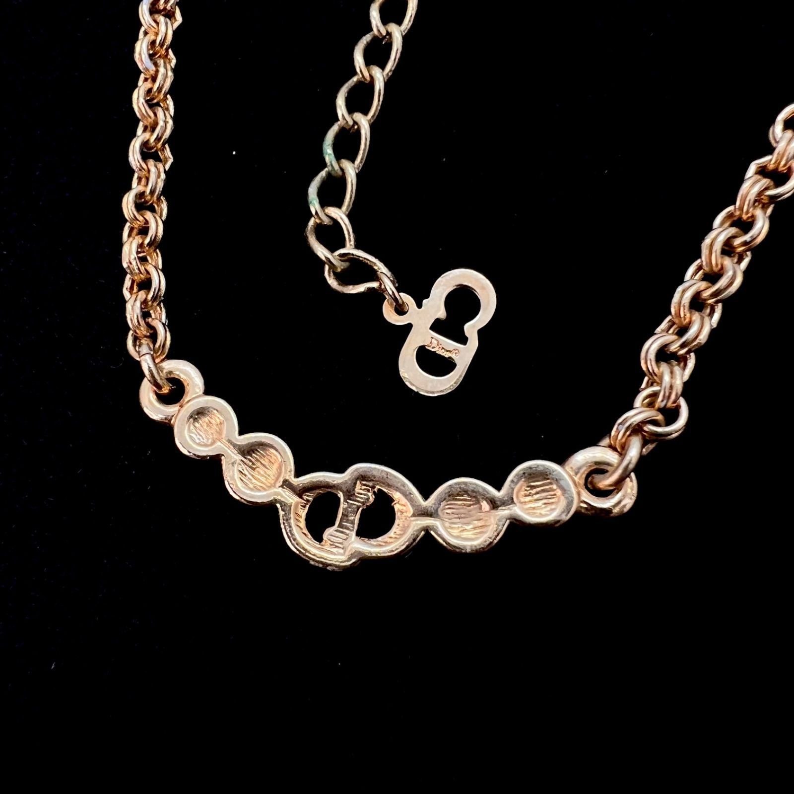 美品☆ Christian Dior クリスチャン ディオール ネックレス ゴールド