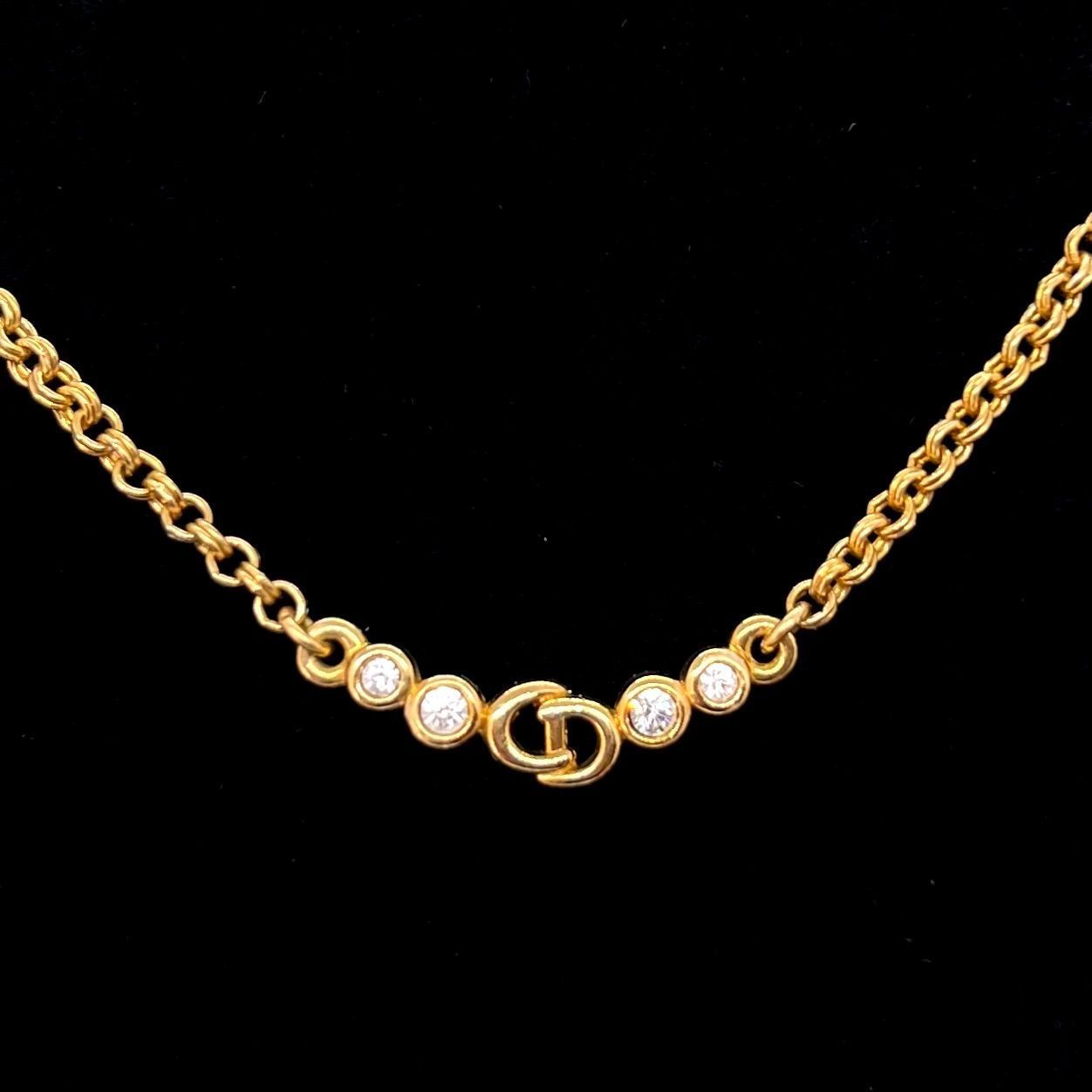 美品☆ Christian Dior クリスチャン ディオール ネックレス ゴールド