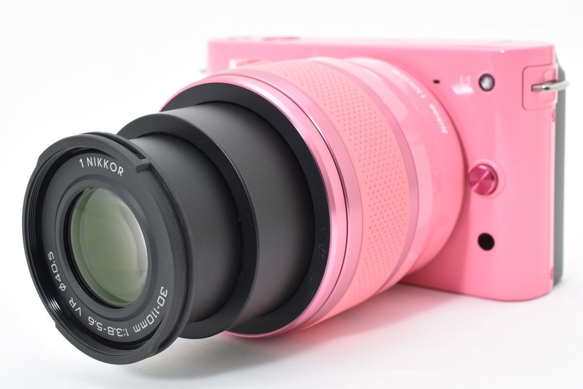 Nikon 1 NIKKOR 30-110mm 3.8-5.6 VR ピンク ショット数6164回 美品 Nikon 1 J1 ピンク + 30-110mm F3.8-5.6 VR
