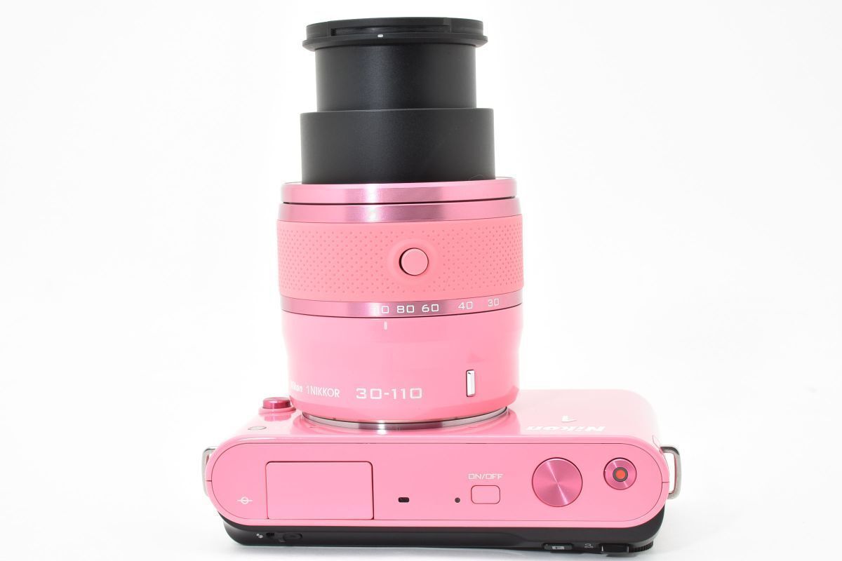 ショット数6164回 美品 Nikon 1 J1 ピンク + 30-110mm F3.8-5.6 VR