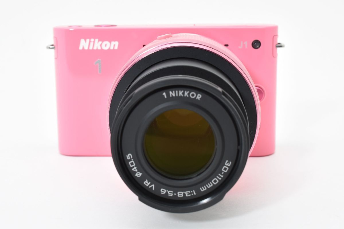 ショット数6164回 美品 Nikon 1 J1 ピンク + 30-110mm F3.8-5.6 VR