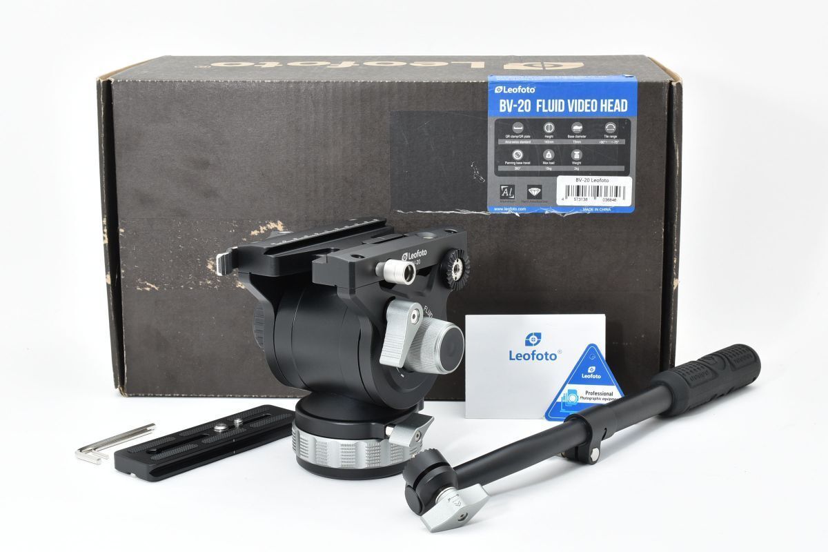 美品 Leofoto BV-20 カウンターバランス搭載 ビデオ雲台 AYM5033#325