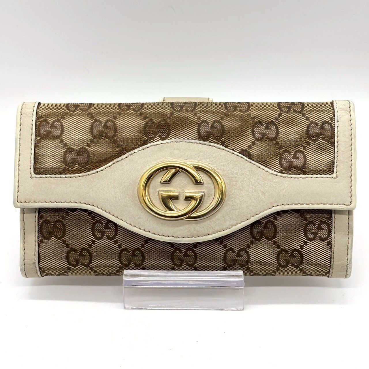 クラシックに宿る品格】 GUCCI グッチ 長財布 GGキャンバス スーキー