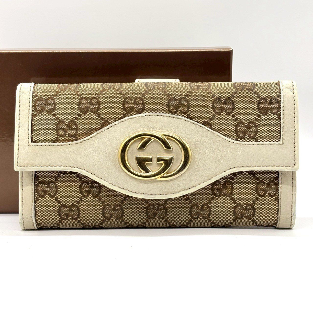 クラシックに宿る品格】 GUCCI グッチ 長財布 GGキャンバス スーキー