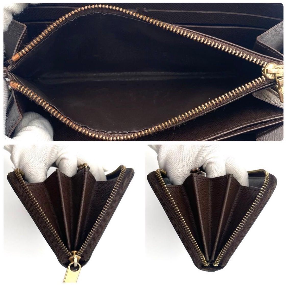 ルイヴィトン ダミエ エベヌ ジッピーウォレット 長財布 ブラウン