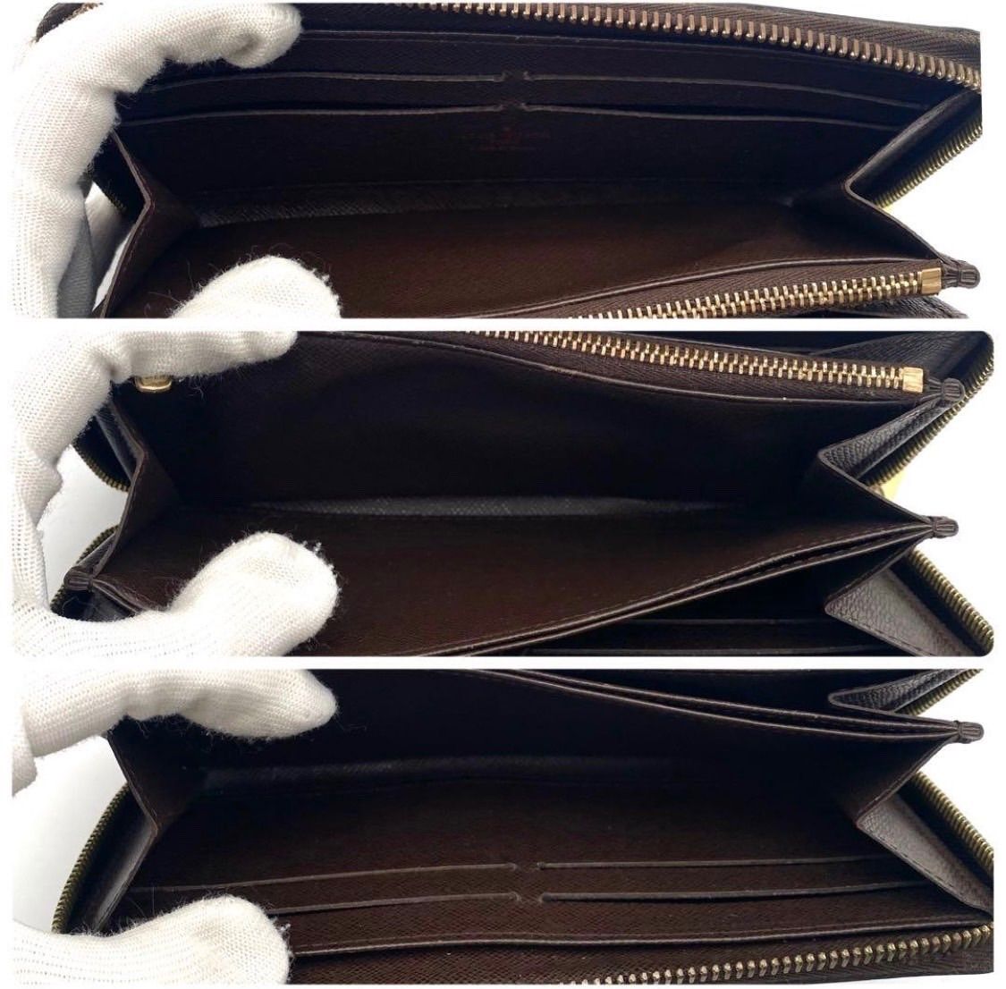 ルイヴィトン ダミエ エベヌ ジッピーウォレット 長財布 ブラウン
